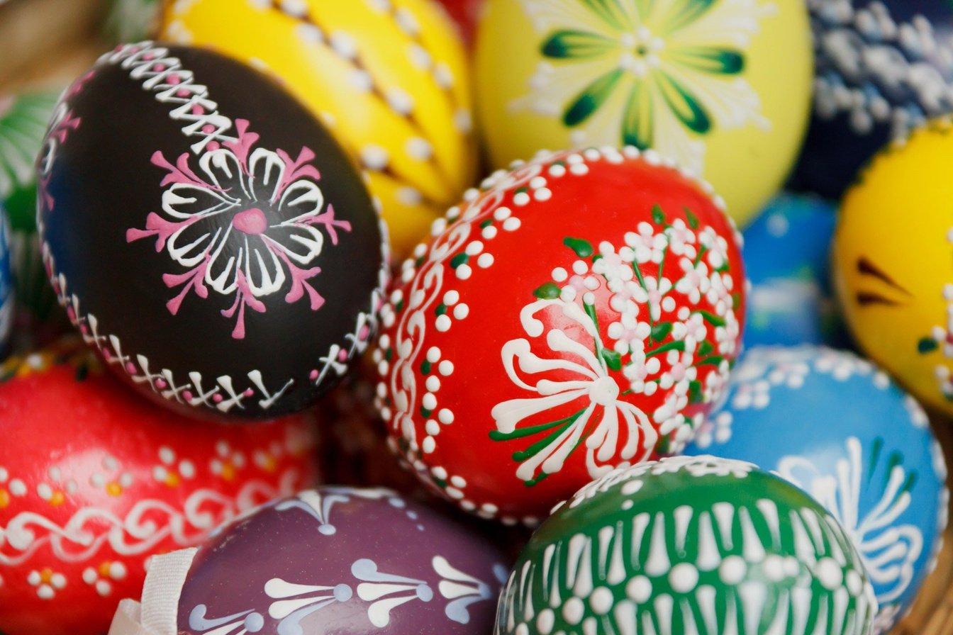 Colorful Painted Eggs